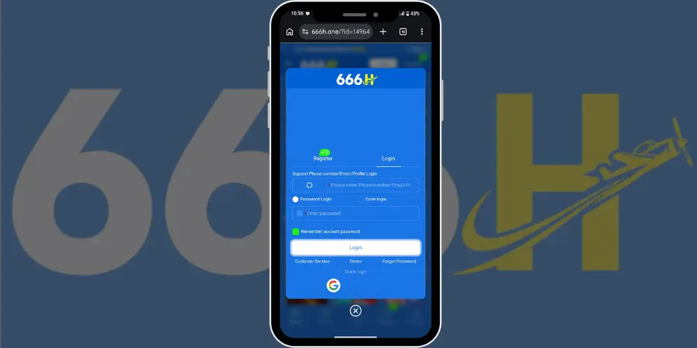 666H Register and Login